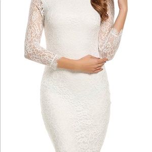 Woman’s White Lace Dress